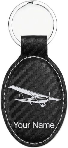 LaserGram Oval Keychain, High Wing Airplane, Personalized Engraving Included (Basketball Teal) in Saudi Arabia
