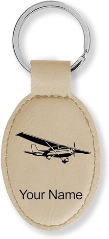 LaserGram Oval Keychain, High Wing Airplane, Personalized Engraving Included (Basketball Teal) in Saudi Arabia