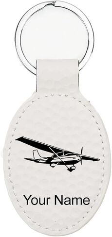 LaserGram Oval Keychain, High Wing Airplane, Personalized Engraving Included (Basketball Teal) in Saudi Arabia