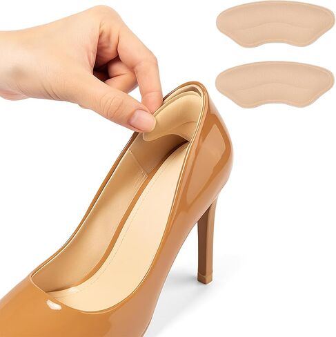 4 PairsHeel Pads for Shoes Women Men, High Heel Protectors for ShoesNon Slip Shoe Inserts for Women, Shoe Heel Inserts Cushion Pads for Loose Shoes(Skin Color) in Saudi Arabia