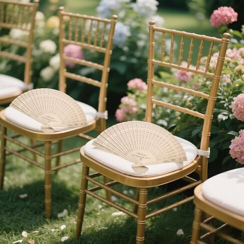 24 Sets Wood Handheld Folding Fans, Sandalwood Fan Favors with Thank You for Celebrating with us, Wedding Party Favors, Birthday Party Gifts in Saudi Arabia