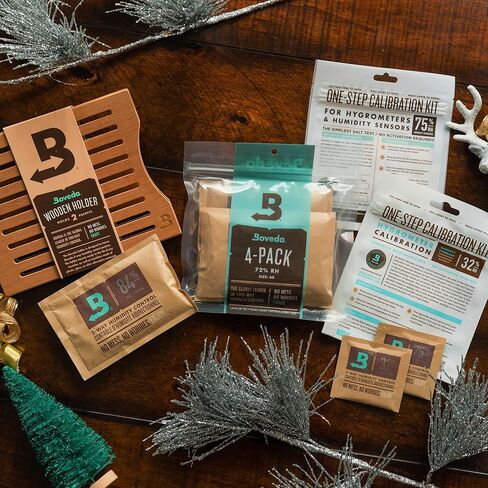 Boveda Cedar Wood Humidity Pack Holder for Storage Box - For Use With Two Size 60 Boveda Packs (Sold Separately) - Includes Magnetic and Removable Tape Mounting Kits – 1 Count in Saudi Arabia