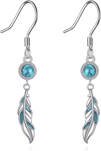 أقراط الفطر 925 Sterling Silver Moon Phase Mushroom Dangle Jewelry for Women in Kuwait
