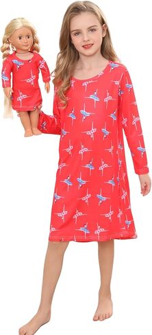 Bow Dream Girl Dress Cute and Matching American Girl Doll Clothes Accessories for Girls Dresses Set Dancing Girl in Saudi Arabia