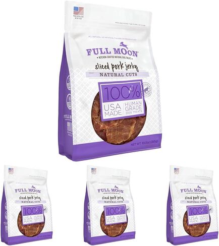 Full Moon Natural Cut Pork Jerky Healthy All Natural Dog Treats Human Grade Grain Free 10 oz in Saudi Arabia