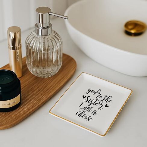 Best Sister Gifts for Women, Ceramic Ring Dish You Are the Sister I Got to Choose Trinket Dish Jewelry Tray, Friend Gift for Women Sis Friends Soul Bestie BFF Her in Saudi Arabia