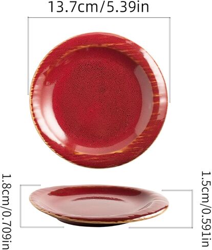 Ceramic Jewelry Tray Decorative Ring Holder and Trinket Dish for Women Wedding Engagement Birthday Gift for Her Jewelry Organizer Vanity Tray (red) in Saudi Arabia