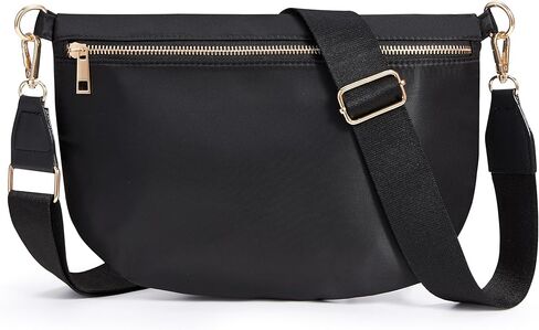 KALIDI Checkered Crossbody Bags for Women Travel Flat Fanny Packs for Woman Men Nylon Cross Body Purse Fashion Belt Bum Bag in Saudi Arabia