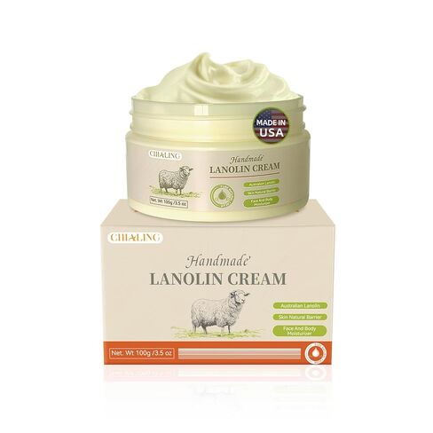 CHIALING Handmade Lanolin - 100% Pure Natural Australian Lanolin -Made in USA - USP Grade Moisturizer for Dry/Cracked Skin, Nipple Discomfort,Lips & Eczema | Unscented, Additive-Free(3.5 oz) in Saudi Arabia