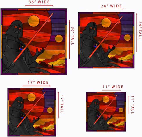 SW Vader Stained Glass Window Film (17"x17") in Saudi Arabia