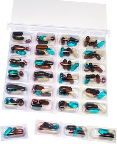 Cold Seal Medication Blister Cards, 2XL Controlled & Unit Dose Pill Packaging System 6 Pack, Color Coded, Easy Perforated Separation, No Sealing Equipment Needed in Saudi Arabia