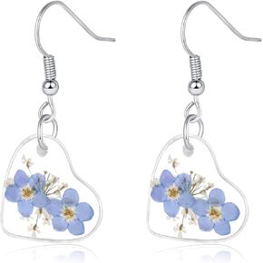 Forest Fern Earrings | Leaf Earrings | Drop Dangle Earring For Women Girls | Fern Real Leaf Earrings | Symbols of Growth Strength and Resilience | Handmade Plant Earrings Gift for Woman in Kuwait