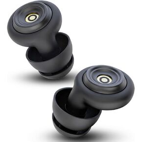 سدادات أذن عازلة للضوضاء للنوم والسباحة والسفر والحفلات الموسيقية والتركيز والعمل، سدادات أذن سيليكون قابلة للغسل بقدرة 50 ديسيبل مع تقنية الفلتر، 5 أزواج من أطراف الأذن وحقيبة حمل (أسود) in Kuwait