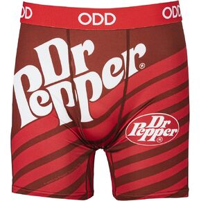 Odd Sox - Dr Pepper Boxer Briefs – Men’s Novelty Underwear – Fun Soda Print Design, Comfortable Stretch – Size X Large Red in Saudi Arabia