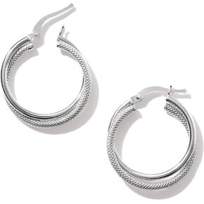 14K Solid Gold Double Hoops: Intertwined Large Statement Earrings in Saudi Arabia