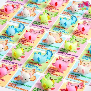 Joyin 28 حزم بطاقات هدايا لعبة Squishy للأطفال ، Kawaii Mochi للضغط مع البطاقات ، Mochi Squishy Toy Leaff Fidget for Kids Classroom Exchange Ribs Form in Kuwait