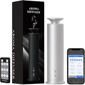 Waterless Diffuser Machine Scent Air Machine Covers 1800 Sq Ft for Home Diffusers Essential Oil Diffusers Studio Scent Diffuser Large Room Fragrance App Remote Control Capacity 3.5 Oz Black Knight in Kuwait