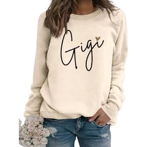 Gigi Sweatshirt Women Grandma Long Sleeve Graphic Shirts Grandmother Crewneck Pullover Tops in Saudi Arabia