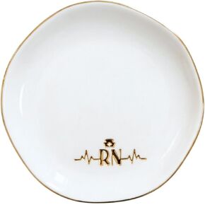 InnoBeta RN Gifts for Nurses for Women, Ceramic Ring Dish, Jewelry Tray Decorative Trinket Dish for Rings Earrings Necklaces Bracelet Watch Keys, Gifts for Birthday, Mother's Day, Christmas - 4.75" in Saudi Arabia