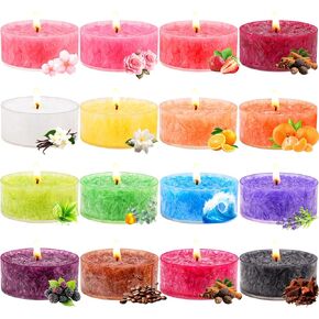 Tealight Candles for Women 16 Pack Aromatherapy Scented Candles Small Candle Gift Set for Women with 16 Scents Long-Lasting Soy Wax Candles for Relaxation, Decor, Christmas, Birthday, Mother's Day in Saudi Arabia