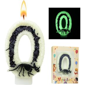 شمعة عيد ميلاد الديناصور المتوهجة في الظلام رقم 5 لحفلة ذات طابع هيكلي جوراسي للصبي in Kuwait