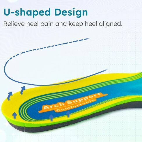 Arch Relief Length Insoles – Firm Arch Support for Flat Feet, Plantar Fasciitis & Over-Pronation, Cushioned Heel Cup, Men/Women(Mens 7-9 | Womens 9-11 (10.80 Inch) in Saudi Arabia