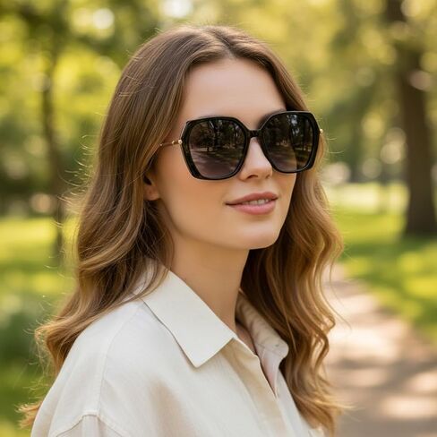 نظارات شمسية نسائية عصرية مستقطبة ألماس حماية من الأشعة فوق البنفسجية 400 YD1440T in Kuwait