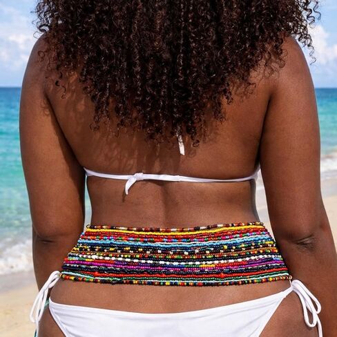African Waist Beads Chain Layered Belly Body Chain Beach 7Pack Waist Jewelry Body Accessories for Women (50/70 inch) in Saudi Arabia