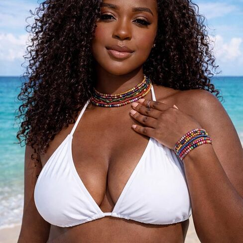 African Waist Beads Chain Layered Belly Body Chain Beach 7Pack Waist Jewelry Body Accessories for Women (50/70 inch) in Saudi Arabia