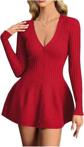 Women's Button Down Peplum Cardigan V Neck Long Sleeve Ribbed Knit Fall Tops in Saudi Arabia