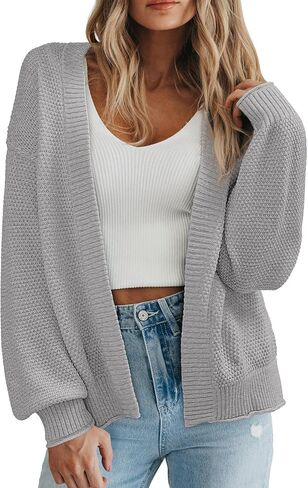 BTFBM Womens Oversized Cardigan Sweaters 2025 Fall Long Sleeve Knit Open Front Lightweight Sweater Outwear Coats in Saudi Arabia