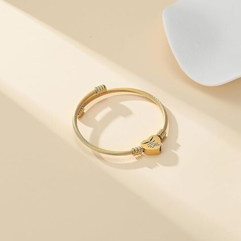 Cremation Jewelry Wing Heart Urn Bracelet for Human Ashes for Women Men Memorial Keepsake Cuff Bangle Bracelet in Saudi Arabia