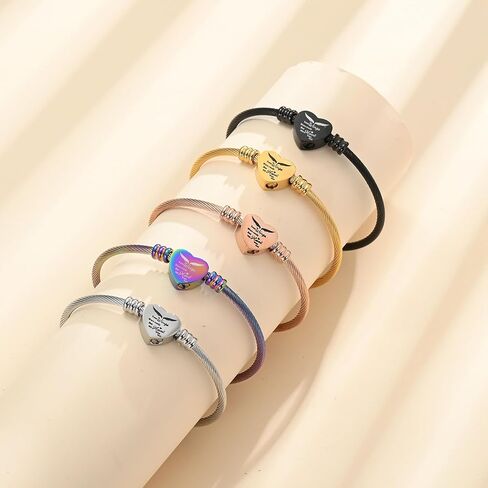 Cremation Jewelry Wing Heart Urn Bracelet for Human Ashes for Women Men Memorial Keepsake Cuff Bangle Bracelet in Saudi Arabia