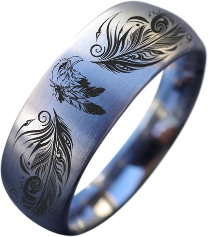Native American Eagle Wedding Band Feather Wedding Ring Thunderbird Ring Eagle Warrior Ring Eagle Feather Ring Native American Eagle in Saudi Arabia
