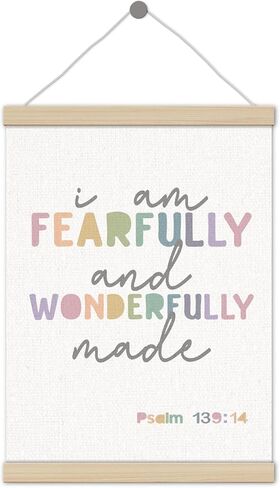 Boho Christian Girls Boys Room Decor Poster Hanger Frame 12x16 Inch, Christian Classroom Decor, Psalm 139:14 Bible Verse Wall Art Decor for Kids Boys Girls Room Bedroom Classroom Playroom in Saudi Arabia