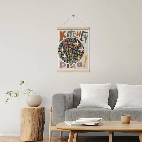 Trendy Disco Ball Poster Hanger Frame 12x16 Inch, Kitchen Wall Decor, Funky Rainbow Disco Ball Wall Art Decor for Kitchen Home Living Room Bedroom in Saudi Arabia