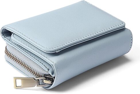 Small Genuine Leather Wallet for Women RFID Blocking Credit Card Holder (Black) in Kuwait