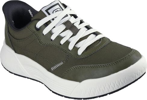 Skechers - مقاس مريح للرجال: حذاء Cyrus - Raiden سهل الارتداء، اللون زيتوني، المقاس: 8.5 M US in Saudi Arabia