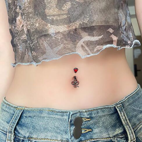Belly Button Ring,14G Surgical Steel Belly Button Rings Barbell Jewelry,Navel Rings Curved Barbell Piercing Belly（9 PCS） in Saudi Arabia