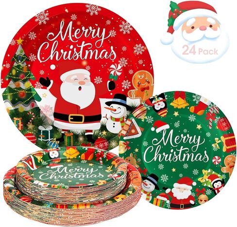 24 PCS Happy Valentine's Day Plates - Red Pink Heart Paper Paper ، Love Love Heart Dinner Plate Plate Plate For Valentines Day Anniversary Party Supplies ، 7.5 × 7.5 inch in Kuwait
