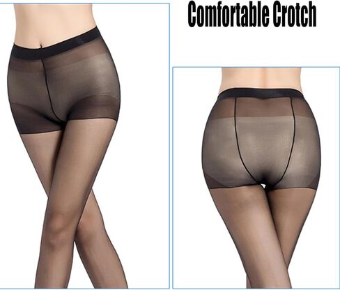 2 Pairs Black Sheer Tights for Women Butt - lifting Nylon Pantyhose 15D Breathable Women's Panty Hose(M/L) in Saudi Arabia