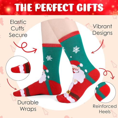 STEFORD Christmas Socks Set, 12 Pairs Christmas Socks with Box for Family Men Women Teens Christmas Favor Gifts Stocking in Saudi Arabia