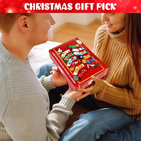 STEFORD Christmas Socks Set, 12 Pairs Christmas Socks with Box for Family Men Women Teens Christmas Favor Gifts Stocking in Saudi Arabia