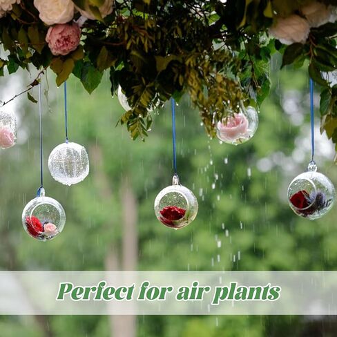 30 Pack Hanging Tealight Candle Holders, 3.15 Inch Acrylic Bulk Hanging Tea Light Ball, Clear Terrarium Globe Fillable Ball Ornaments for Plants Wedding Christmas Party Centerpiece Décor in Kuwait
