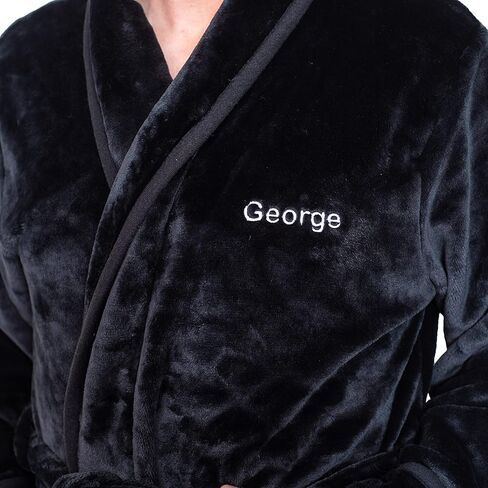 InkPressions Custom Robe Add your Name Text Logo Personalized Plush Embroidered Robes for Mens and Womens in Saudi Arabia