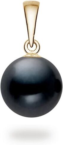 14k Gold AAAA Quality Japanese Black Akoya Cultured Pearl Pendant for Women in Saudi Arabia