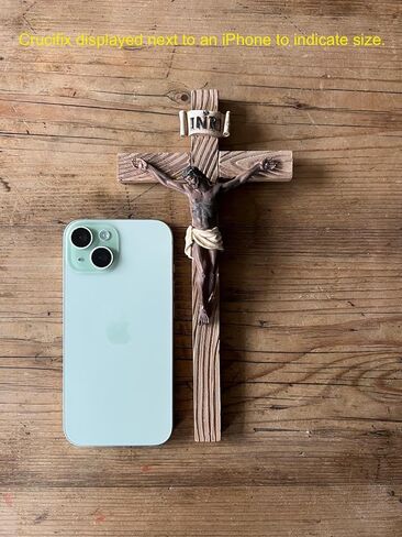 TWIFE Black Jesus Crucifix - Wall Cross Handcrafted Polyresin Religious Art - Cruz de Cristo crucifijo - Unique Jesus in Black on the Cross for African American Representation in Saudi Arabia