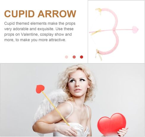 1 Set Cupid Bow and Arrow Costume Valentine Cupid Cosplay Props Christmas, New Year, Valentine's Day Party Costome in Saudi Arabia