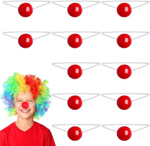 12 قطعة الأنف المهرج الأحمر تضيء الرنة الأنف الكبار مهرج اكسسوارات لعيد الميلاد حفلة زي المرحلة الدعائم in Kuwait