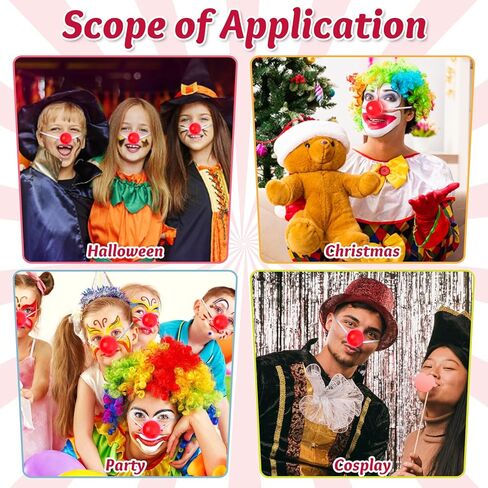 12 قطعة الأنف المهرج الأحمر تضيء الرنة الأنف الكبار مهرج اكسسوارات لعيد الميلاد حفلة زي المرحلة الدعائم in Kuwait